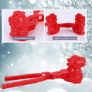 Snowball Maker Tool Dragon Shape Snow Ball Tongs with Handle (Red) Newly