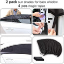 2pcs UV Protection Car Front Rear Side Window Sun Shade Anti-mosquito Net