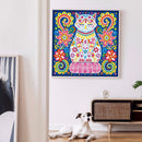 Rhinestone Art 5D DIY Special Shaped Diamond Painting Luminous Cat Mosaic K