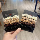 6pcs Silky Satin Hair Scrunchies Elastic Solid Color Hair Tie~