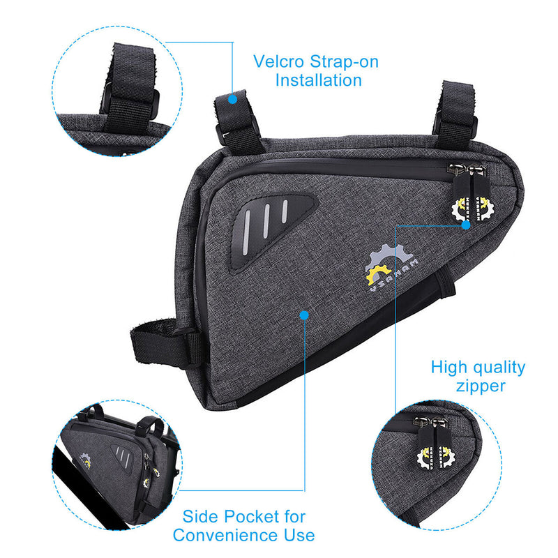 Bike Frame Bag - Bicycle Waterproof Triangle Bag Top Tube Storage Pouch