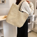Hand-woven Women Shoulder Handbag Summer Fashion Straw Beach Shopping Tote Bag