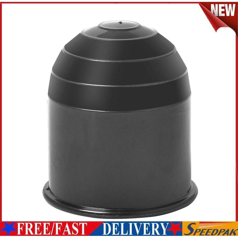 50mm Auto Tow Bar Ball Cover Cap Hitch Caravan Trailer Universal (Black)