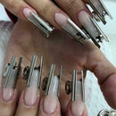 6pcs C-Curve Pinching Clips Set Metal Nail Art Tools Acrylic Clamp 2022 Gel E6X3