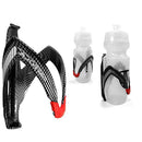 Bicycle Water Bottle Holder Road Bike Fiber Glass Drink Kettle Cage (Red)