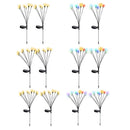 2pcs Solar Lamp Convenient Use Yard Decor for Outdoor Decor (Warm Light)
