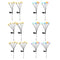 2pcs Solar Lamp Convenient Use Yard Decor for Outdoor Decor (Warm Light)
