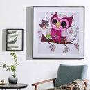 5D DIY Special Shaped Diamond Painting Pink Bird Cross Stitch Embroidery