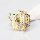 Red Flower Pins Brooch Rhinestone Korean Ladies Badges Jacket Lapel Shirt D
