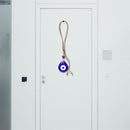 View Mirror Glass Car Decoration Evil Eye Navy Blue Hemp Rope Hanging Ornament