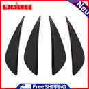 4PCS/Set Black Carbon Fiber Fit Front Bumper Lip Splitter Fluted Air