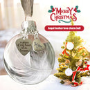 Christmas Ornament Feather Ball Tree Durable Round Clear Plastic Ball Pendants
