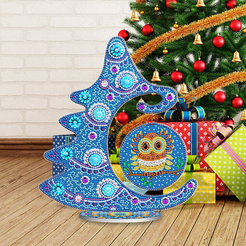 DIY Diamond Painting Crystal Special-Shaped Table Christmas Home Desk Ornamen