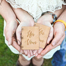 Her & His Vows Wood Photography Props Marriage Vows Booklets Wedding Decoration