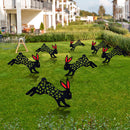 Acrylic Hollow Easter Bunny Ornaments Backyard Lawn Stake Yard Decor (E) Newly
