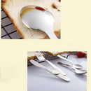 Stainless Steel Spoon Fork Set Children Tableware Kid Cutlery Baby Flatware