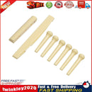 6-String Guitar Bridge Pins Saddle Nut Acoustic Cattle (Yellow) Newly