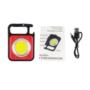 LED Keychain Flashlight USB 500 Lumens Outdoor Camping Working Light (Black)