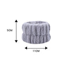 2pcs Absorbent Sweatband Flannel Waterproof for Washing Face (Grey)