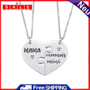 2pcs Splice Charm Clavicle Chain Necklace Women Jewelry Love Heart During Gifts