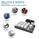 Macro Bluetooth-compatible Keyboard Programmable Mechanical Keypad (White)