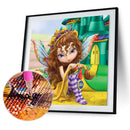 DIY Full Round Drill Diamond Painting butterfly fairy Mosaic Rhinestone Art