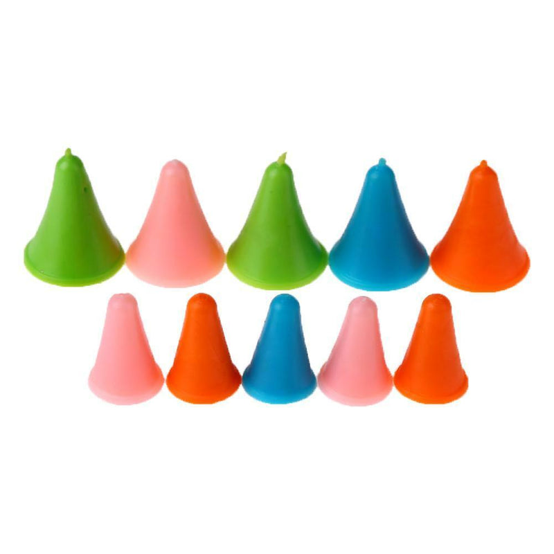 10pcs Rubber Cone Shape Knitting Needles Cap Point Protectors in 2 Sizes