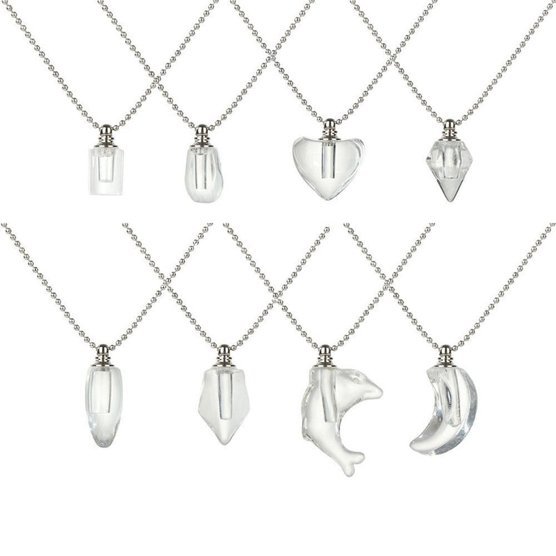 Wishing Bottle Pendant Perfume Jar Pendant Crystal Vial Necklace Lucky Charm