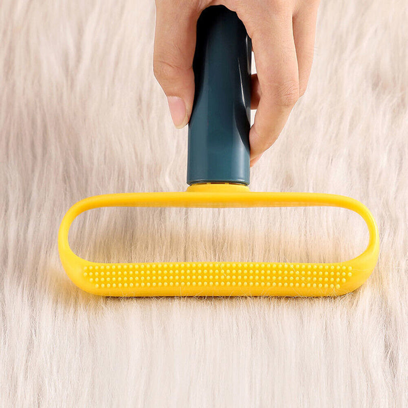 Portable Lint Remover Pet Hair Dust Brush Home Clothes Shaver (Yellow Blue)