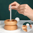 Manual Beading Tool Fast Beading Beaded Bowl Wood Bead Spinner Curved Needles