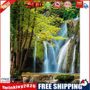 Painting By Numbers Kit DIY Forest Waterfall Canvas Oil Wall Art Picture