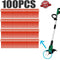 100pcs Red Plastic Blades Cutter Replace For Cordless Grass Trimmer Strimmer