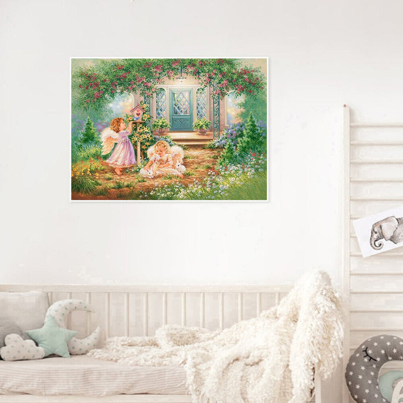 Oil Paint By Numbers Picture DIY Painting Angle Girl Acrylic Paint Art Decor