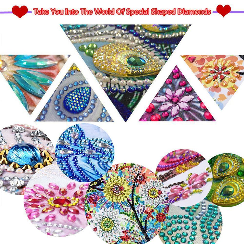 5D DIY Special Shaped Diamond Painting Mandala Cross Stitch Kits (DZ286) Newly