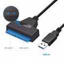 Hard Disk Cable USB 3.0 to SATA Adapter 22pin Connector for 2.5" SSD HDD Drive#