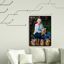 5D DIY Diamond Painting Kit Full Round Drill Queen of England and Corgi (sz2275)