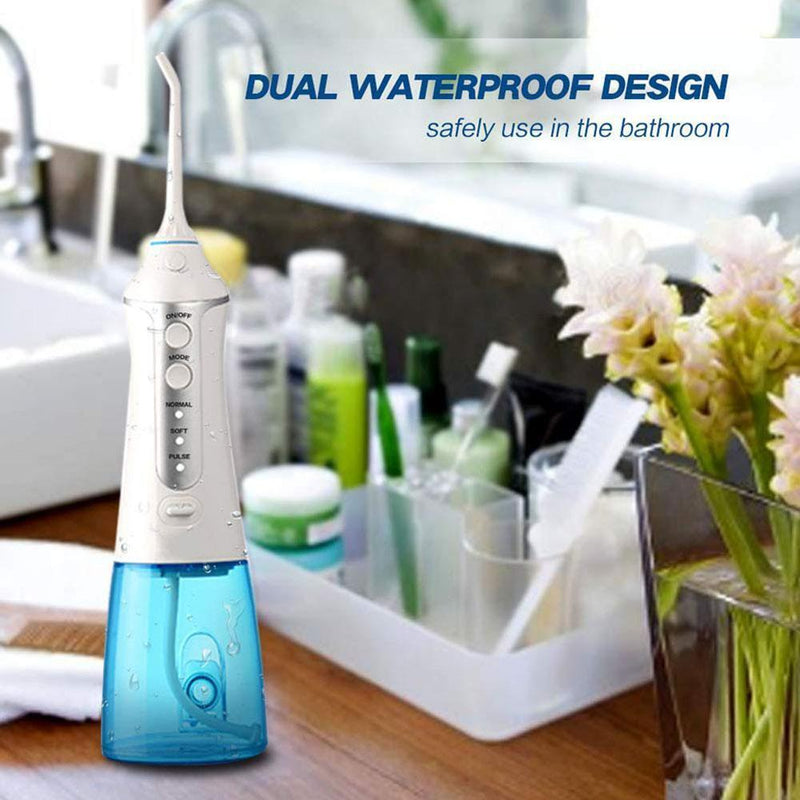 Rechargeable Oral Irrigator Dental Water Flosser 300ml Water Tank Teeth Cle