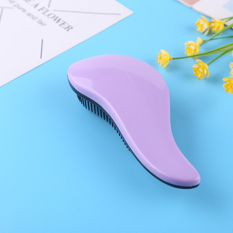 Hair Comb Detangle Hairbrush Massage Brush Curly Style Tool (Light Purple)