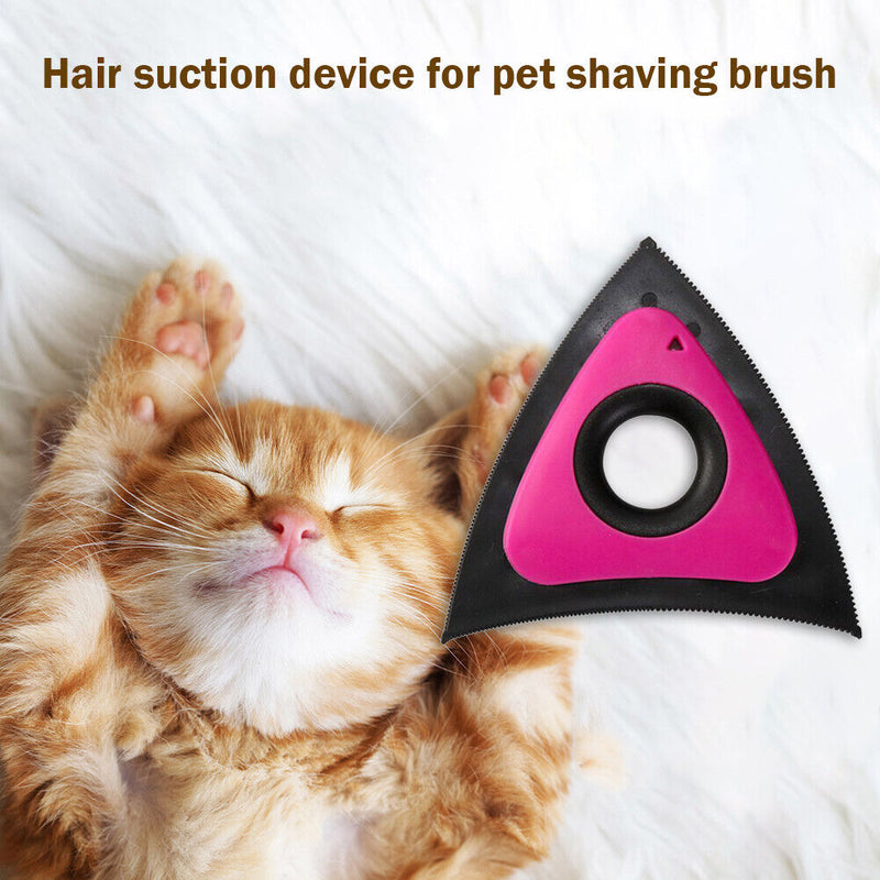 Dog Cat Hair Remover Brush Pet Lint Fur Carpet Sofa Lint Scraper (Rose Red)
