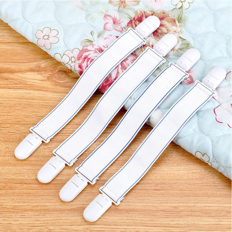 Elastic Bed Sheet Clip Fasteners Bed Blankets Grippers Slip-Resistant Belt