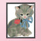22x26cm Cat Rose 14CT Counted Embroidery Animals Canvas Needlework Sets DIY Gift