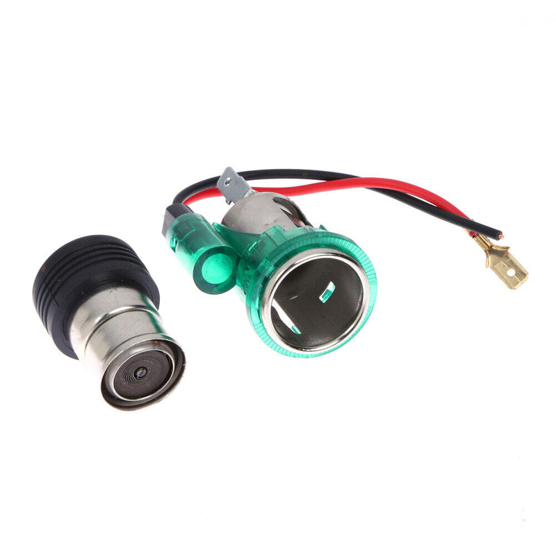 12V 150W Universal Auto Motorcycle Cigarette Lighter Assembly with Lights Wire
