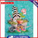 5D DIY Full Drill Round Shape Flowerpot Goblin Rhinestone Diamond Drawing Kit