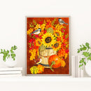 5D DIY Diamond Painting Kits Sunflower Pumpkin Full Square Drill Wall Decor A