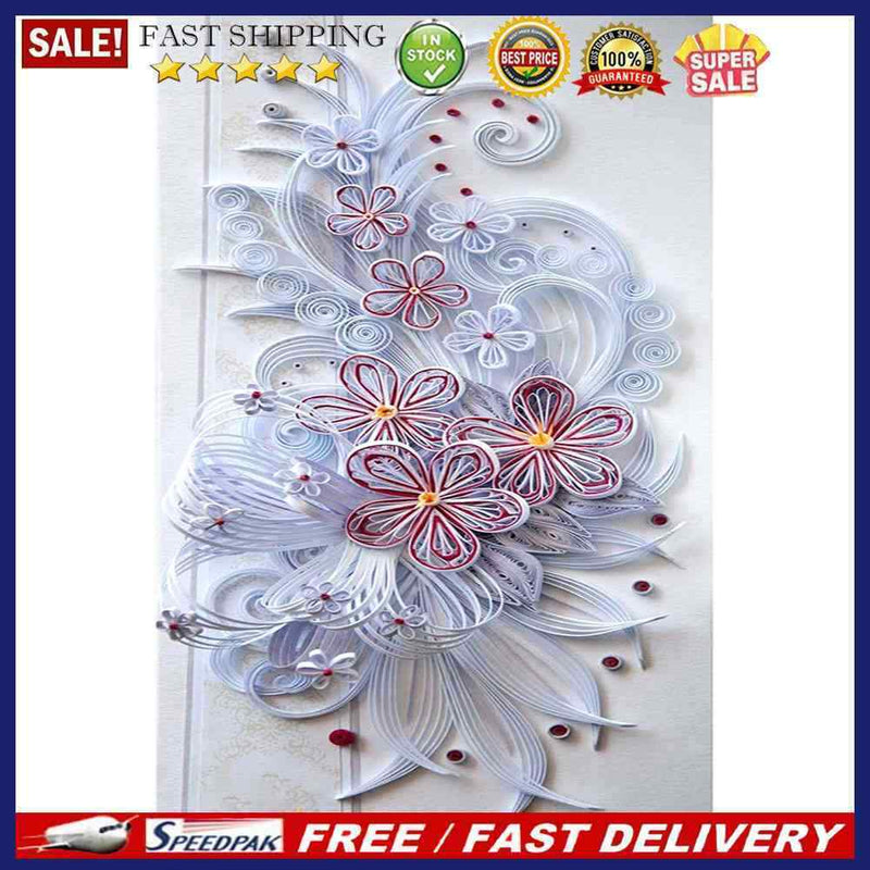 Quilling Paper Flower Oil Paint By Numbers Kits DIY Wall Art Picture Home Cra