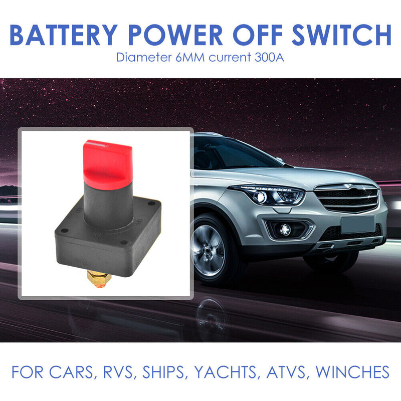 300A Battery Disconnect Cut Off Kill Switch Power Isolator for Car Boat Mar
