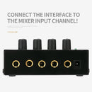 Ultra-Compact 4 Output 1 Input Amp 4 Channels Audio Stereo Headphone Amplifier