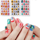 Christmas Nail Manicure Tips Self Adhesive Kids False Nails Full Cover Press On
