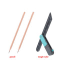 Plastic Edge Angle Ruler with Lock Pencils Wooden Marking Gauge Protractor Newly