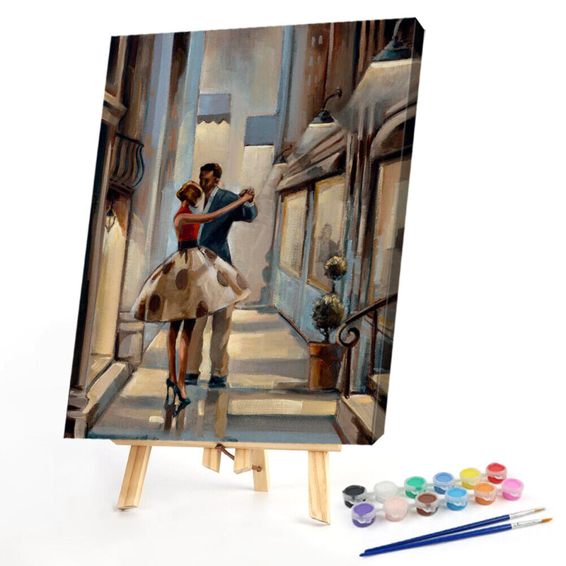 DIY Canvas Paint By Numbers Set Oil Hand Painted Dancer Drawing Kit Home Craft
